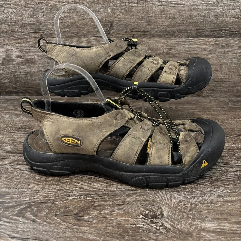 Keen Newport Sandals Men's 13 Brown Leather Slip-On Outdoor Hiking Water Shoes